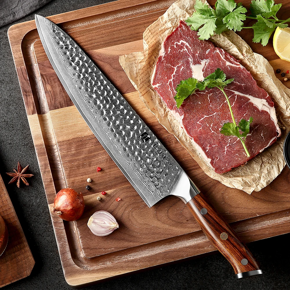 

XINZUO 10'' inch Japanese Chef Knife Damascus Steel Kitchen Carving Vegetables Knives for Slicing Ebony Handle Dropshipping