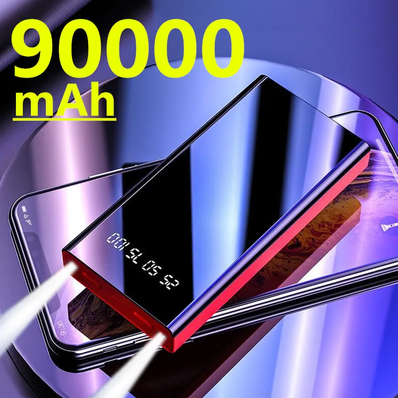 Внешний аккумулятор высокой емкости на 90000 мА · ч с USB-портами | Мобильные телефоны