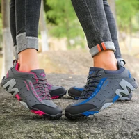 2021 new leather outdoor hiking shoes for men and women couples wear resistant casual walking shoes women fashion running shoes