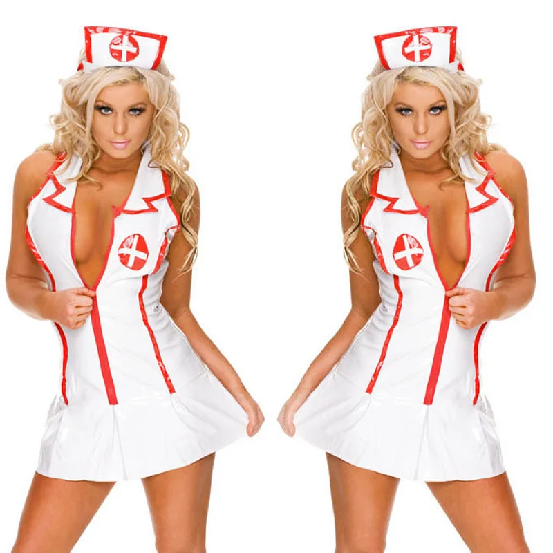 

Women's Ladies Nurse Uniform Suit Cosplay Costume Set for Temptation Role-Playing Clubwear Sexy Lingerie Outfit