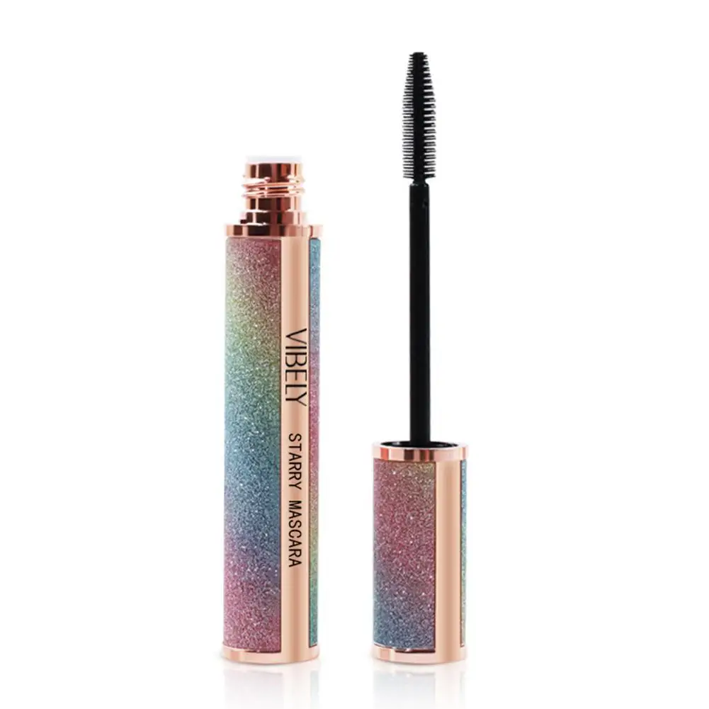 

5D Silk Fiber Lash Mascara Cream Pretty Waterproof Starry Black Thick Mascara Dropship Long-Lasting Sky Extension Curl Eyel V7V4