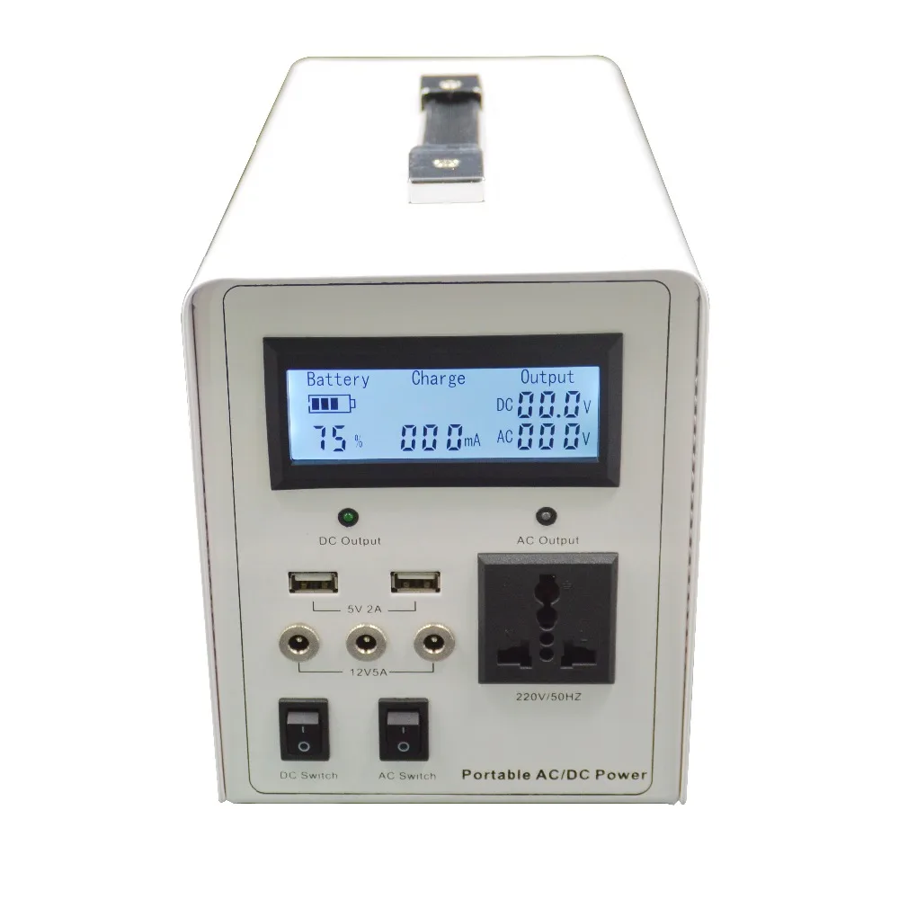 

Portable 200 watt off grid solar system solar generator with phone charger 12v dc battery backup power supply
