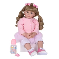 hot selling 60cm reborn baby doll girl baby princess dress toy gifts for childrens playmates lol doll