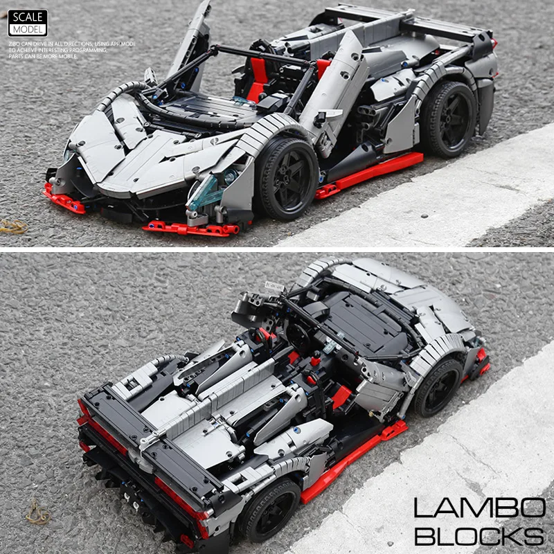 3427 шт. MOC RC Technic Car The Veneno Roadster Power Function модель автомобиля строительные блоки кирпичи