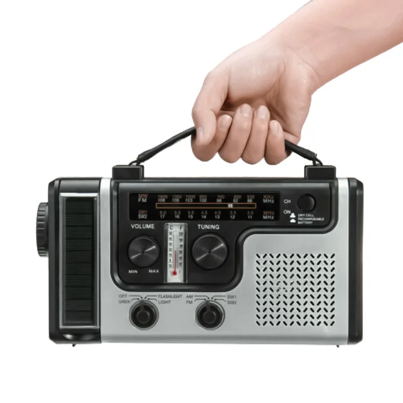 

1 Pc Emergency Radio Solar Hand Crank Portable AM/FM/NOAA Weather Radio With Flashlight&Reading Lamp Cell Phone Charger