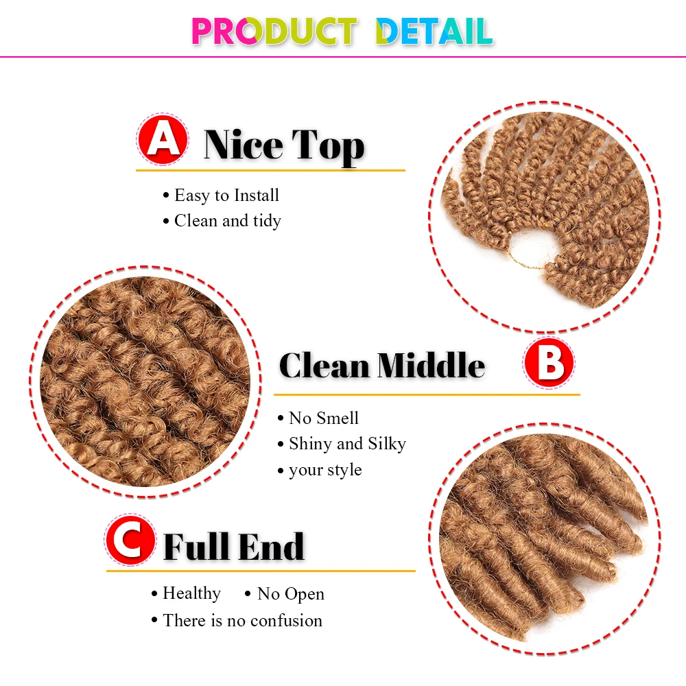 

Butterfly Locs Crochet Hair 10Inch Short Pre Looped Distressed Locs Crochet Braids Messy Faux Locs Hair Extension Hair Expo City