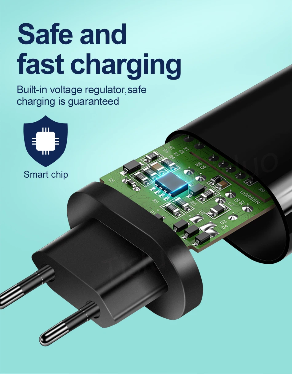 Tisluo Быстрая зарядка 3,0 USB зарядное устройство для телефона samsung S8 S9 Xiaomi Mi 8 huawei быстрая настенная Зарядка для iPhone 6 7 8 X XS Max iPad