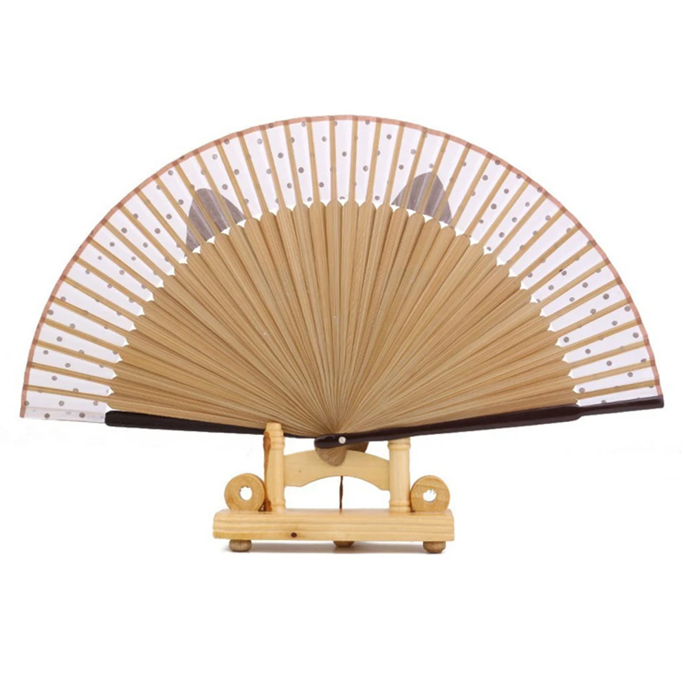 Винтажный складной веер для танцев с изображением кота украшение дома в