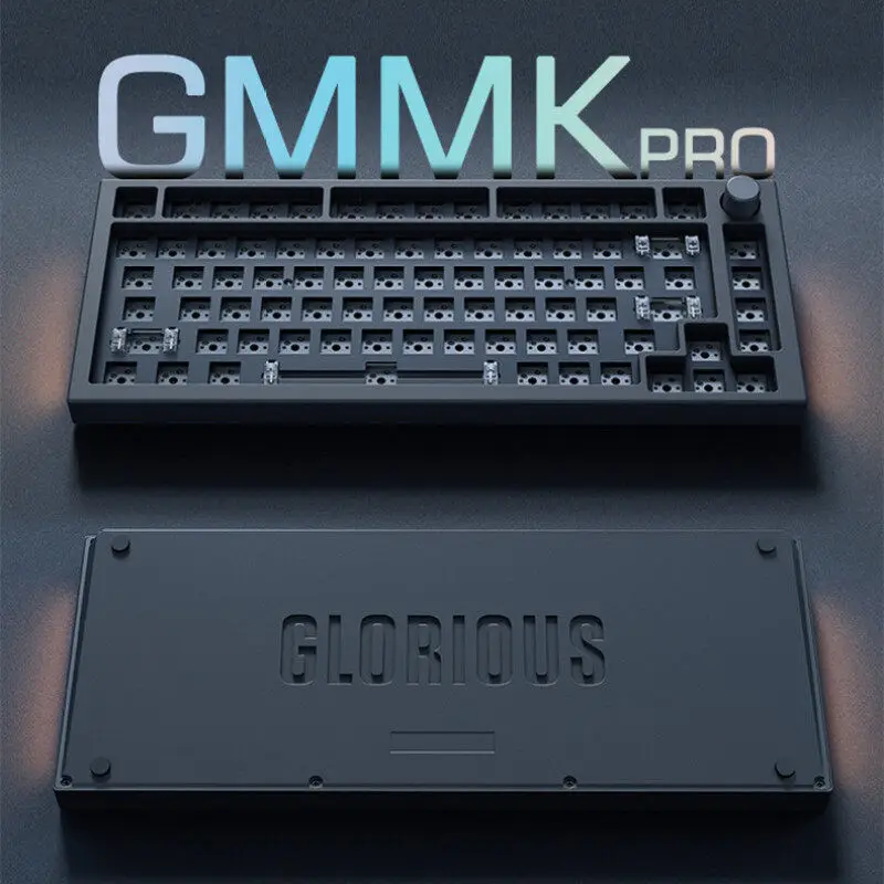 GMMK Pro 75% Hot-swappable Keyboard Kit CNC Aluminum Alloy DIY Customized RGB Barebones Kit Mechanical Keyboard
