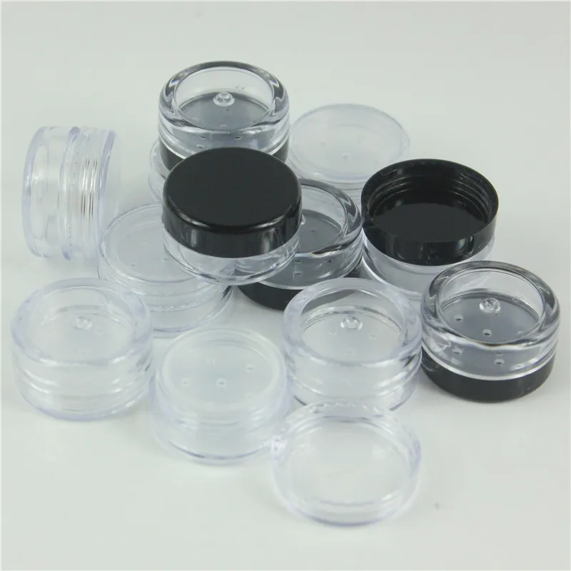 

50pcs/Lot 1g Loose Powder Jar Cosmetic Jar With Sifter cosmetic cream containers