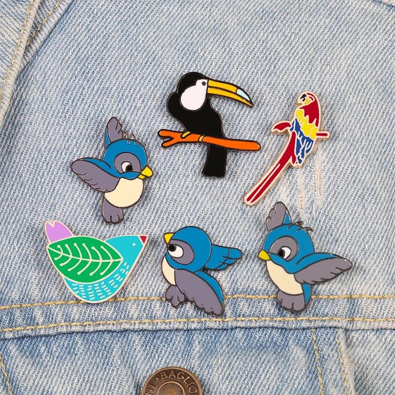 Металлическая брошь с орлом в 12 стилях для женщин и мужчин виде птицы попугая