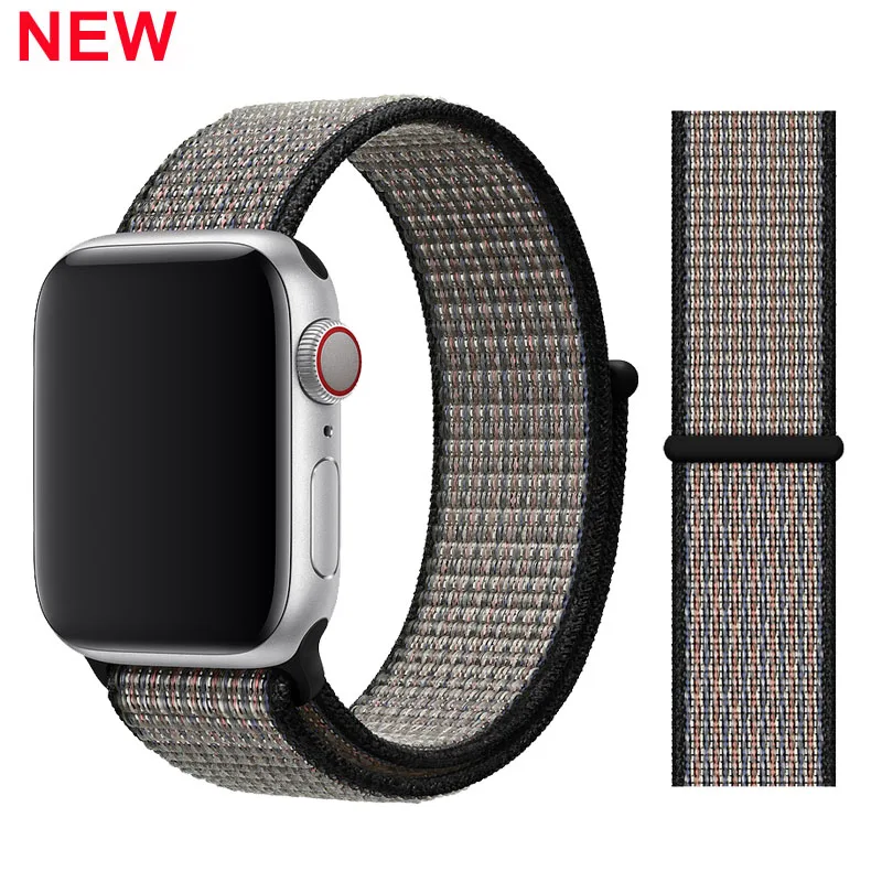 Ремешок для Apple Watch 42 мм 38 мм 5 4 3 correa iwatch 44 мм 40 мм спортивный браслет-петля Apple watch 5 4 аксессуары 5/3/2 - Цвет ремешка: 48-Royal Lava Glow