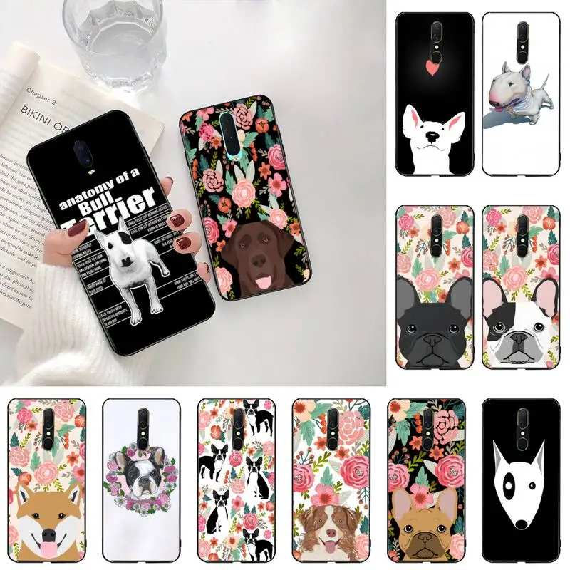 

CUTEWANAN Bull Terrier Dog Puppies 1 Luxury Phone Case For Oppo A5 A9 2020 A5S Reno2 z Renoace 3pro Realme5Pro