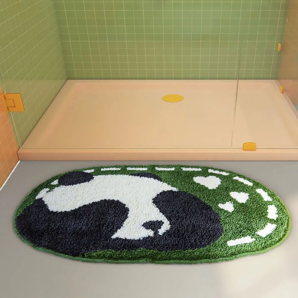 

Anti-slip Door Mat Cute Panda Bathroom Door Entrance Mat Bath Rug Bathroom Non-Slip Mat Toilet Mat Entrance Door Absorbent Mat