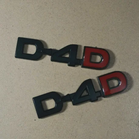 

2pcs Black Metal D-4D Car Trunk Rear Emblem Badge Decal Stickers Sport Limited