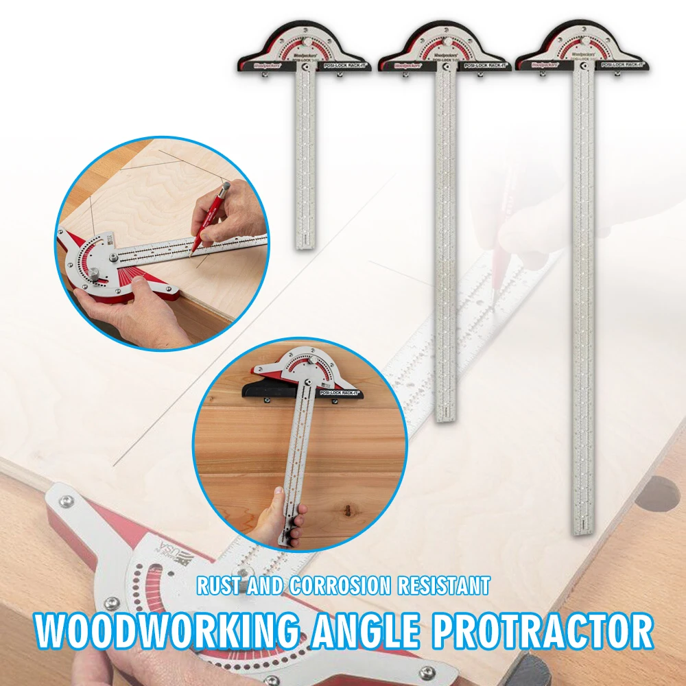 

Woodworking Edge Ruler Metal Angle Protractor Finder Two Arms Measure Tool Stainless Steel Carpentry Angle Tool Accessories