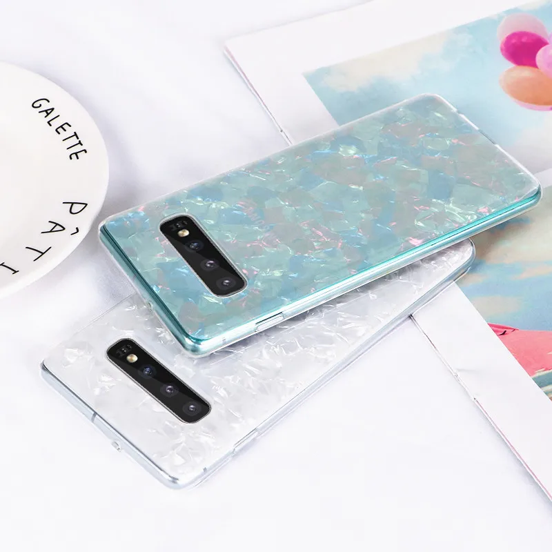YISHANGOU модный мраморный чехол для телефона с раковиной для samsung Note 10 S10 Plus S9 S8 S7 Edge Note 9 8 S10E акриловая жесткая задняя крышка