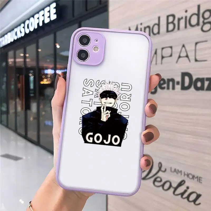 

Anime Jujutsu Kaisen Phone Case Matte Transparent for iPhone 7 8 11 12 s mini pro X XS XR MAX Plus cover funda