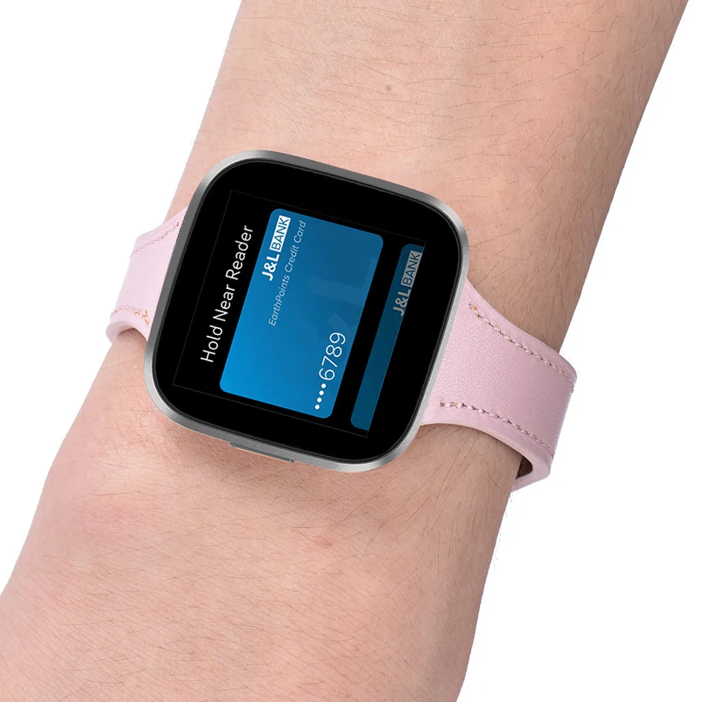 Замена браслета роскошный кожаный ремешок для Fitbit Versa 2 Смарт часы ремешок сменный браслет наручных часов ремешок для умных часов Ремешок