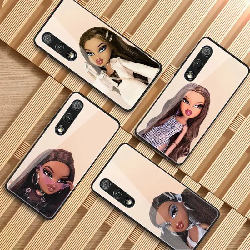 

Cute Bratz Phone Case Tempered Glass For Huawei P9 10 10plus 20 20Pro 30mate9 10 20 20Pro Honor8X 9 10 V10 Nova3I 5