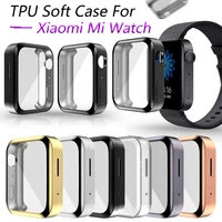protective case for xiaomi mi watch tpu cover bumper with all around screen protector smartwatch anti shock shell accessories