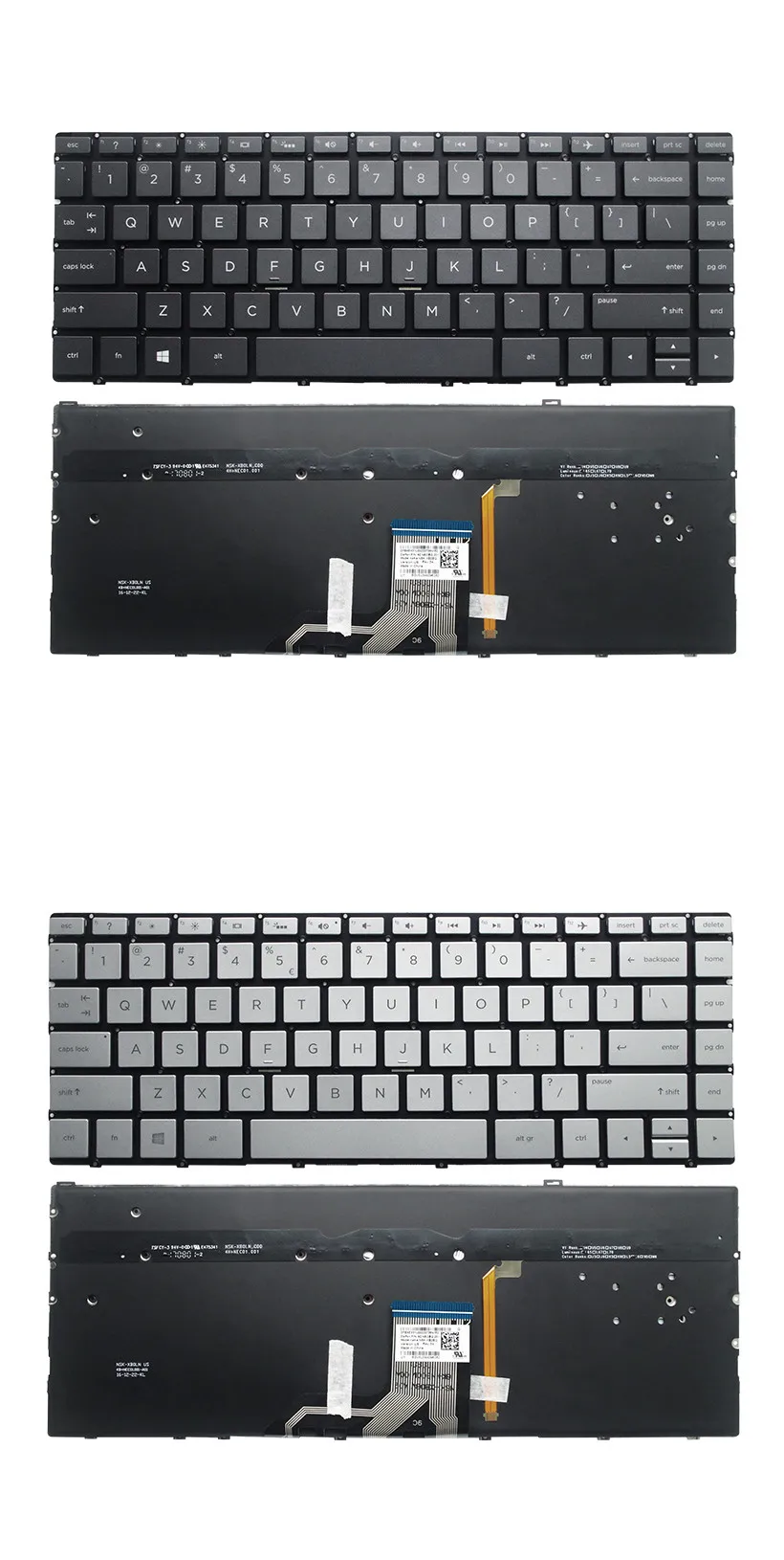 

NEW For HP Spectre 13-W 13-AE 13-AC 13-AG 13-AD 13-AH 13-BF 13-AF 13-CA Keyboard US Backlit