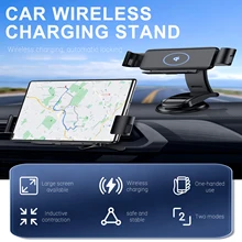Car Wireless Charger For Samsung Z Fold 2 3 Fold S21 Ultra S20 Note 20 10 HUAWEI Mate XS iPhone 12 Pro Max 15W Fast Charging
