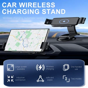 car wireless charger for samsung z fold 2 3 fold s21 ultra s20 note 20 10 huawei mate xs iphone 12 pro max 15w fast charging free global shipping