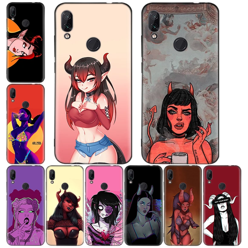 

Sexy Devil Woman Luxury Phone Case For Xiaomi Mi 11 Lite Poco X3 NFC Pro Note 10 F1 9 8 10S 10T 9T A3 A2 A1 Soft TPU Back Cover