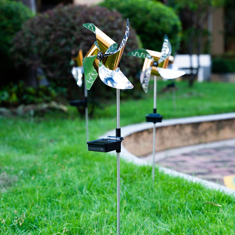 저렴한 2pcs 32LED 태양 지상 빛 옥외 장식적인 풍차 방수 밤 빛 LED 반점 빛 정원 경로 조경 빛