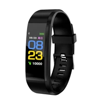 115 plus waterproof smart bracelet sport smart watch heart rate fitness tracker men smart wristbands for android ios smart band