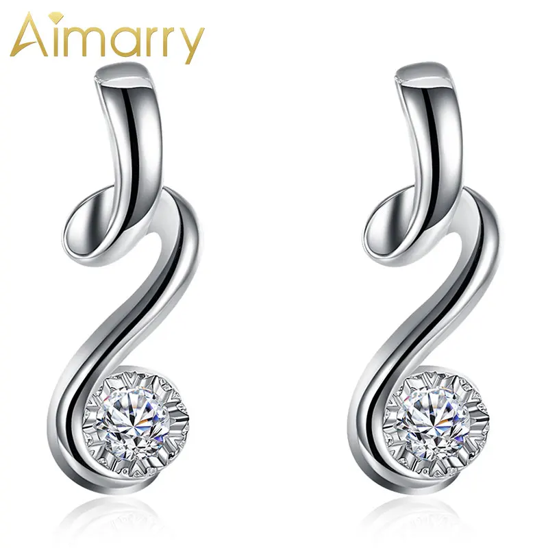 

Aimarry 925 Sterling Silver Charm AAA Zircon Earrings For Women Party Birthday Gifts Engagement Wedding Fashion Jewelry