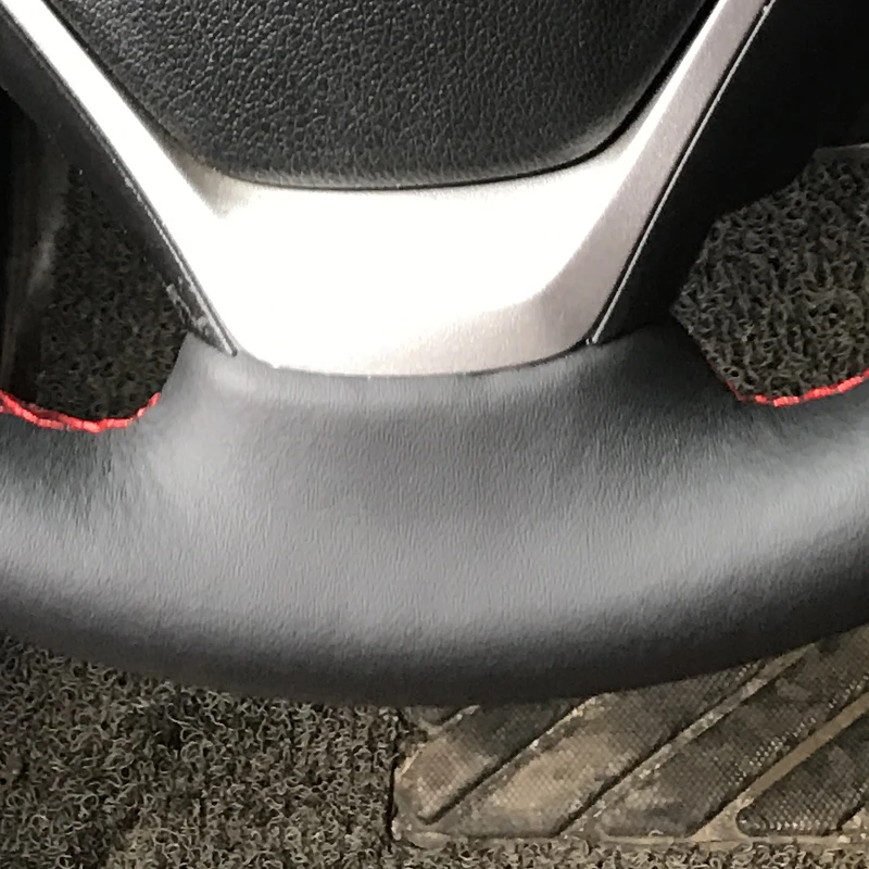 

Steering Wheel Cover DIY For Honda CR-V 2012-2017 Top Layer Leather Car Accessories