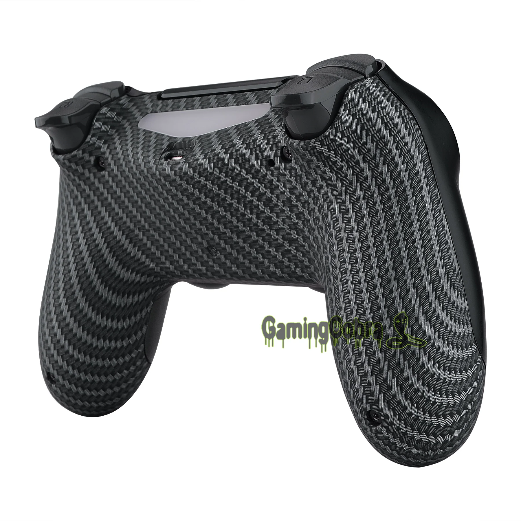 Черное серебристое Углеволокно мягкая сенсорная нижняя часть для PS4 Slim Pro контроллер JDM-040 JDM-050 JDM-055