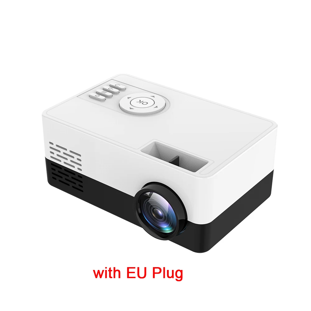White with EU Plug 1080P Full-HD мини-проектор светодиодный J15 проектор 1920*1080P домашний кинотеатр ручной кинопроектор - Цвет: White with EU Plug