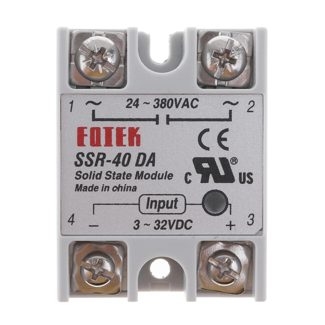 

SSR-40DA Solid State Relay Module 3-32V DC To 24V-380V AC 40A
