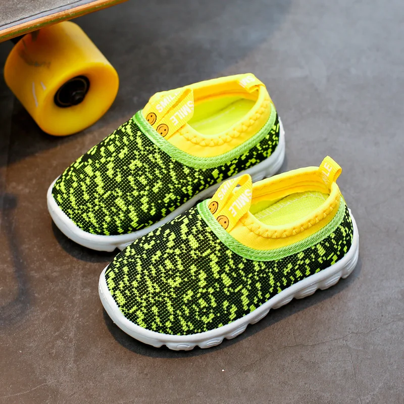 2019 летняя детская обувь ярких цветов повседневная Тканевая без застежки дышащие