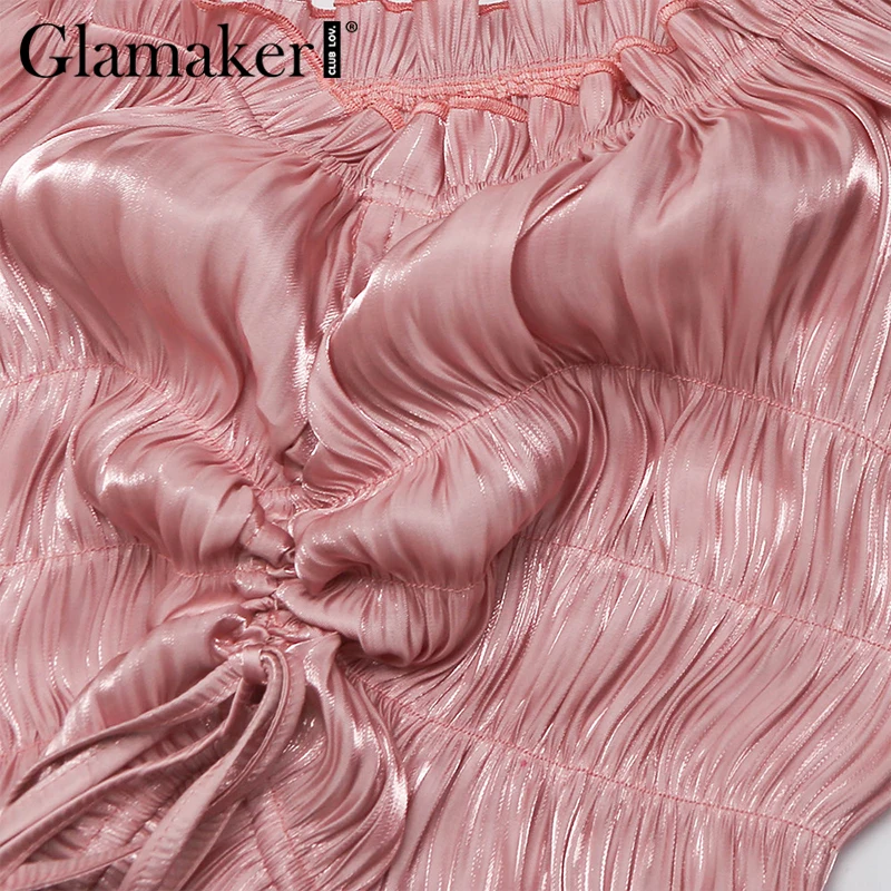 Женский плиссированный кроп-топ с открытыми плечами и оборками | Женская одежда