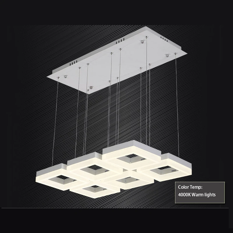 35 Вт белый акриловый подвесной светильник с 3 лампами современный для столовой