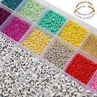 2400pcs 3mm czech glass seed beads mixed letter acrylic round flat beads for jewelry making handmade diy bracelet necklace