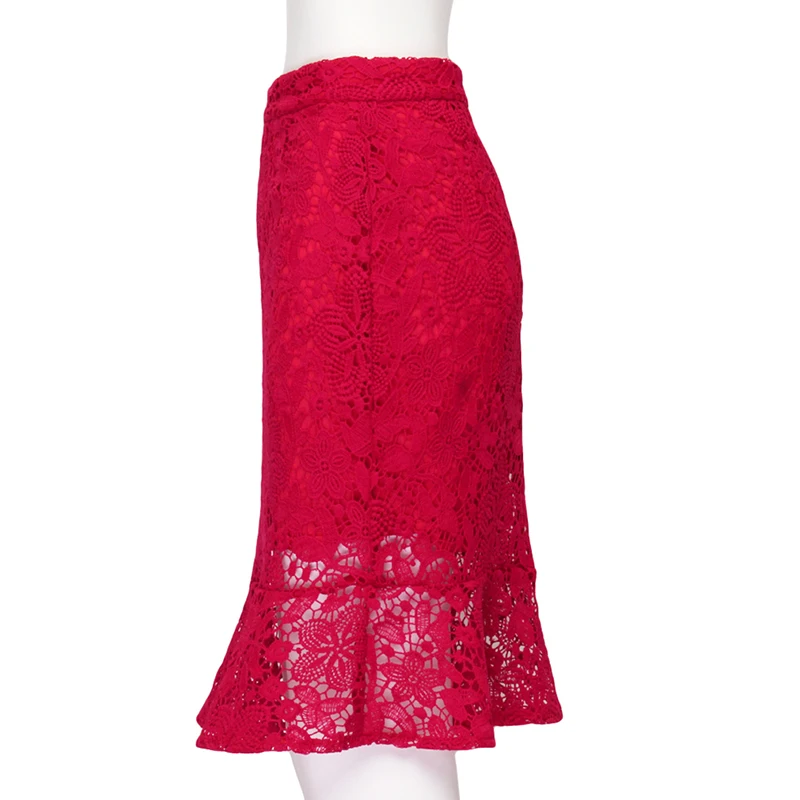 

Ladies Elegant Ruffles Casual Sexy Hip Wrap Skirts Female Fashion High Waist Skirt Women Office Lady A-Line Skirts