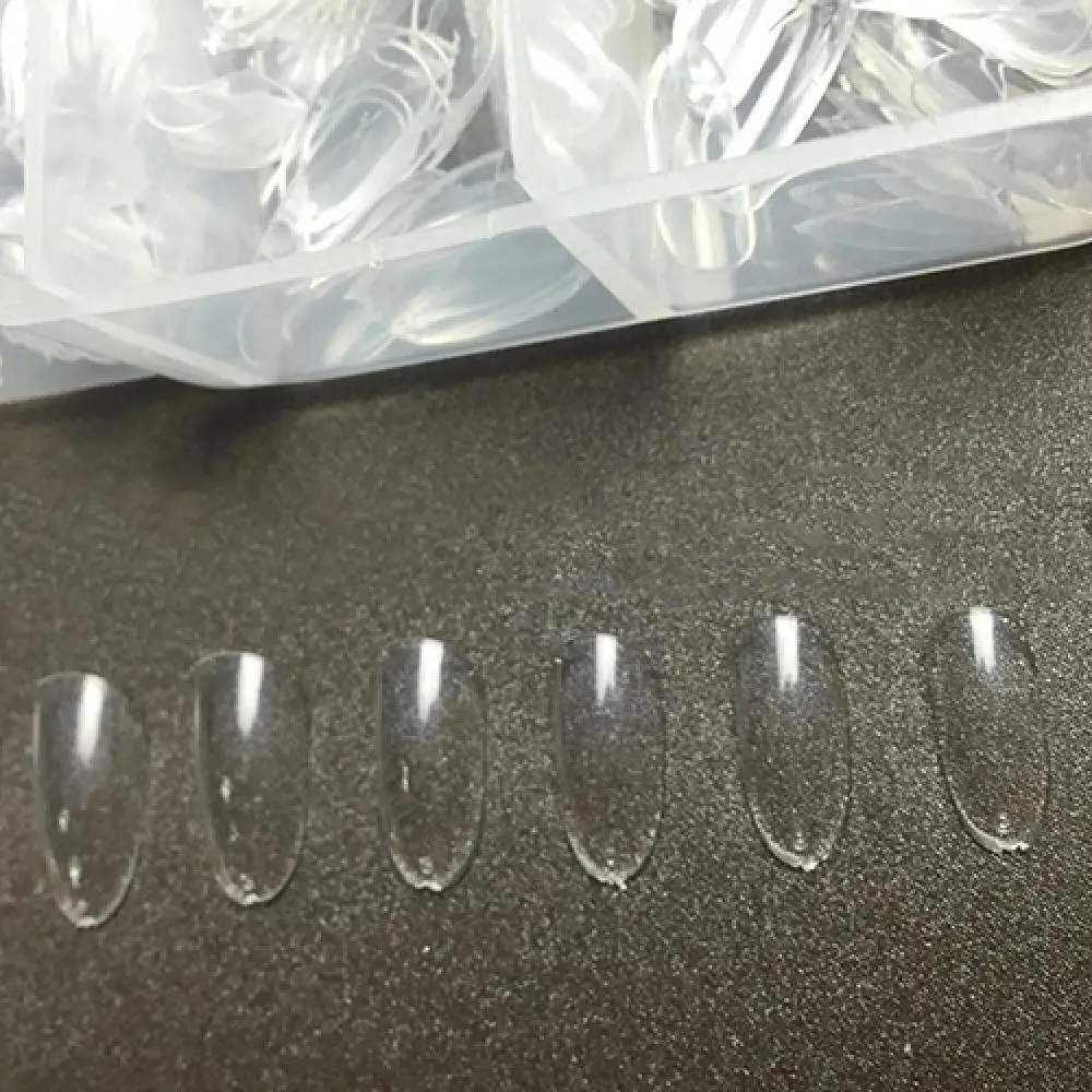 

500Pcs Clear Oval Full Cover Fake Nails Accessories Tool