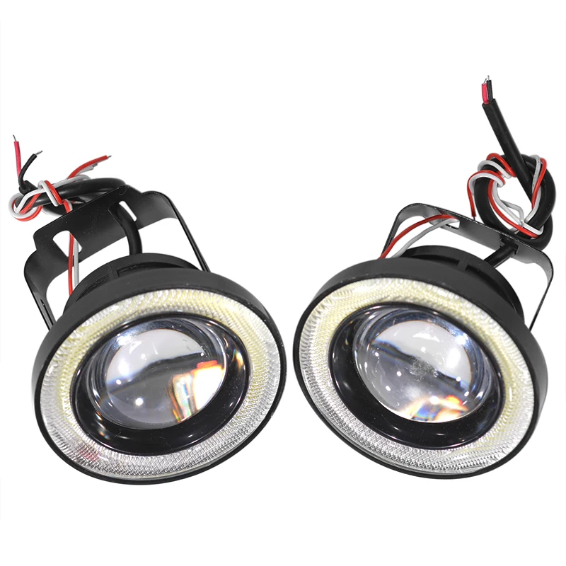 

2Pcs 3.5 Inch 12V Car COB 1200LM 30W Light LED Fog Lamp DRL White Angel Eye Driving Signal Bulbs Daytime Running Light Car Light