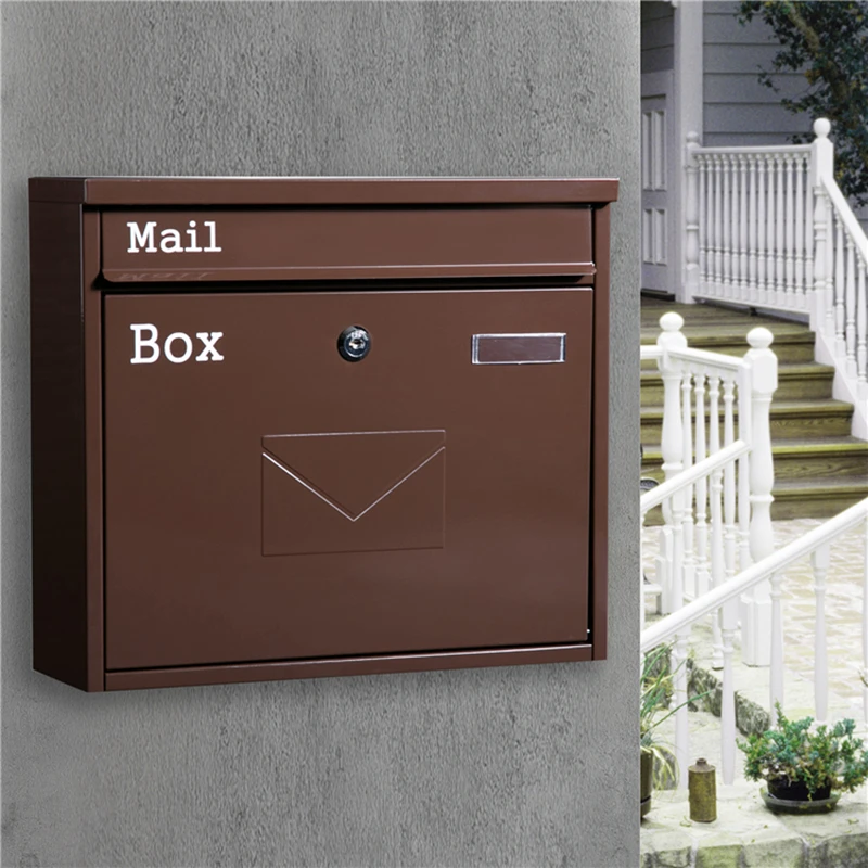 Ретро Классический непромокаемый почтовый ящик для вилл Открытый запираемый