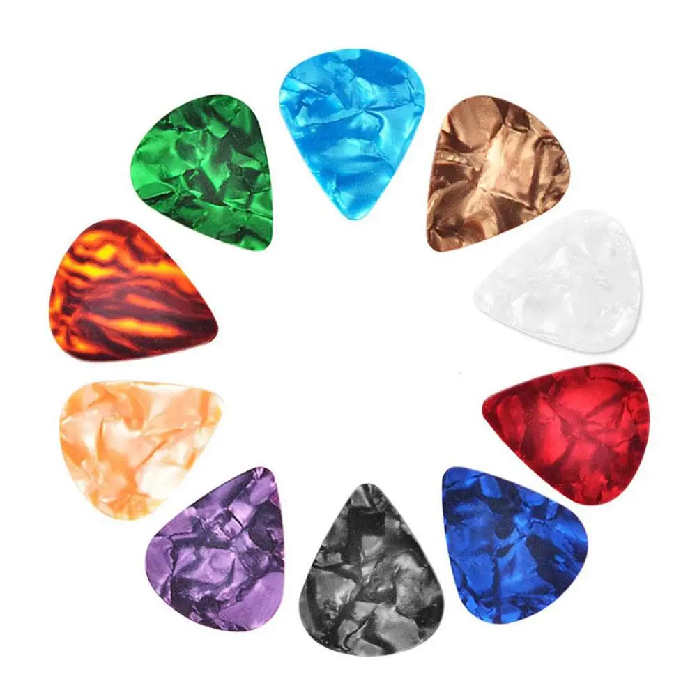 10 Pcs/Lot Guitar Picks Plectrum Celluloid Electric Smooth Pick Bass Acoustic Instrument Accessories |