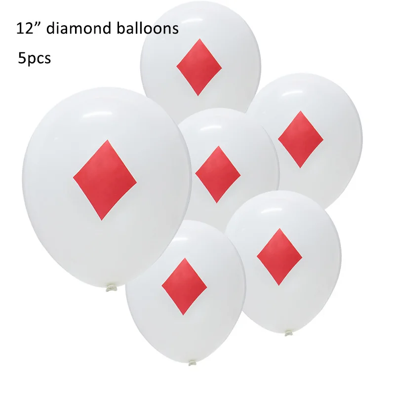diamond balloons-5pc Волшебные украшения на день рождения Детские фотостудии реквизит с днем рождения я один высокий стул баннер покер вечерние казино тематическое мероприятие - Цвет: diamond balloons-5pc