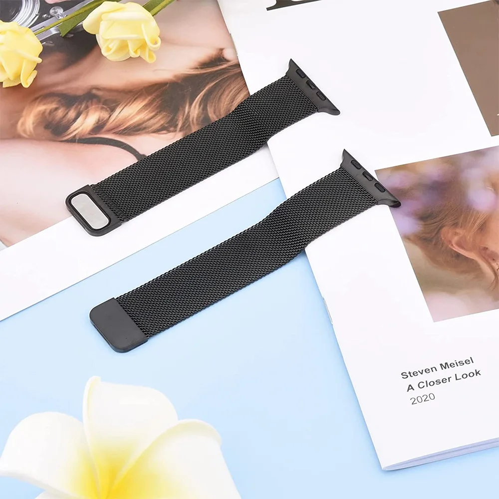 Ремешок из нержавеющей стали для Apple Watch Band 38 40 мм 42 44 спортивный браслет с