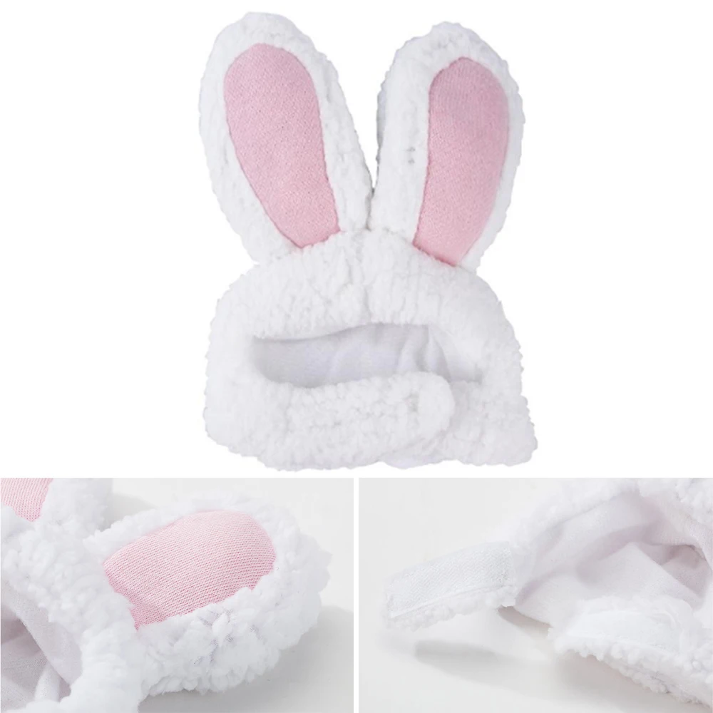 Смешная шапка для питомца кота костюм теплая кролика новогодние вечерние