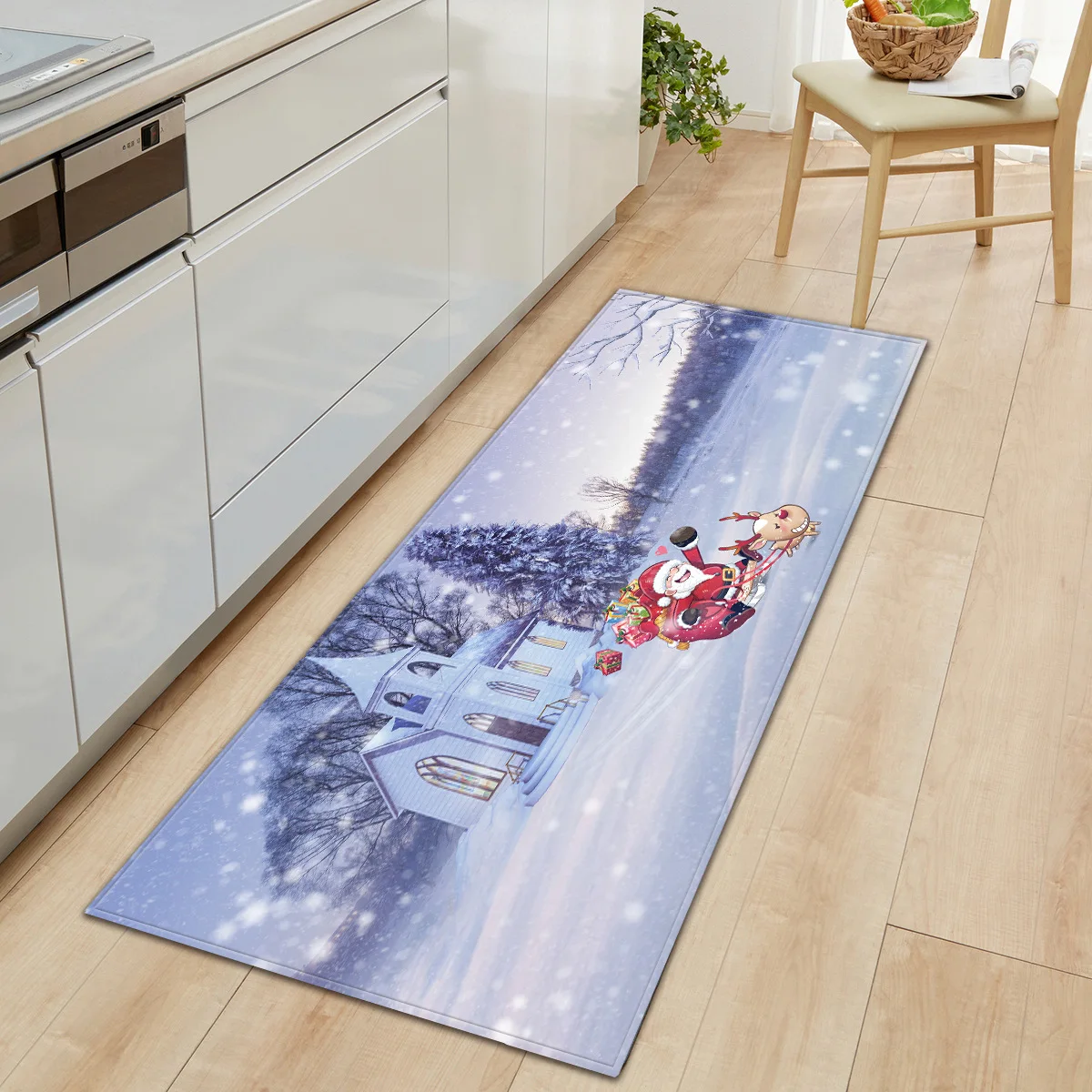 Zeegle мультяшный коврик Рождественский Коврик для прихожей напольный с принтом