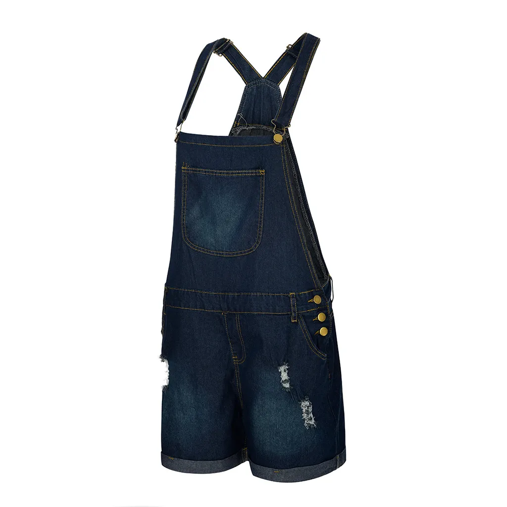 

Women's Mid-Waist Strap Hole Plus Size Denim Jumpsuit clothes for women summer ropa de verano mujer 2020 WY723